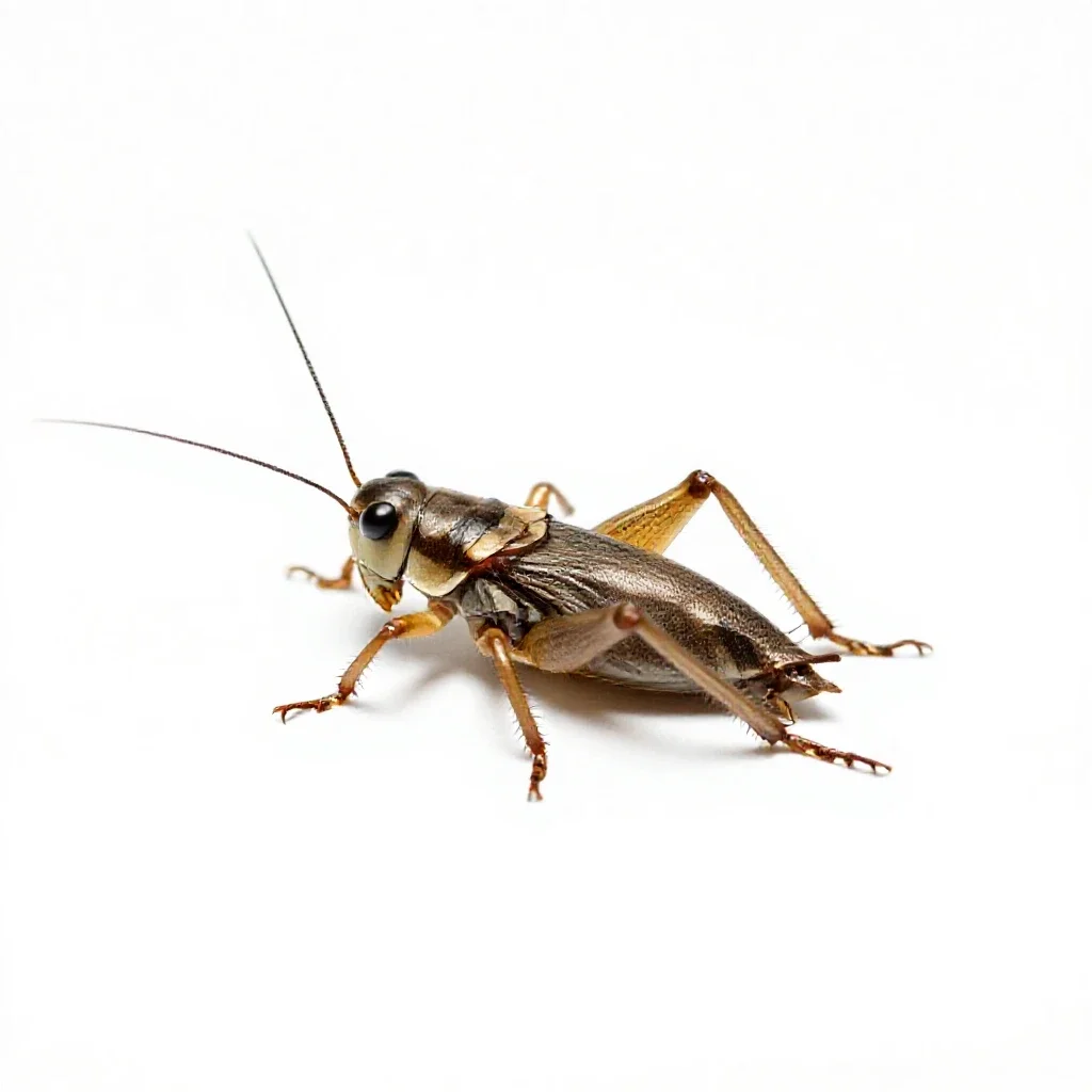 Field cricket isolated on a white background