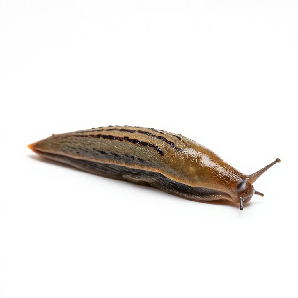 Garden slug isolated on a white background