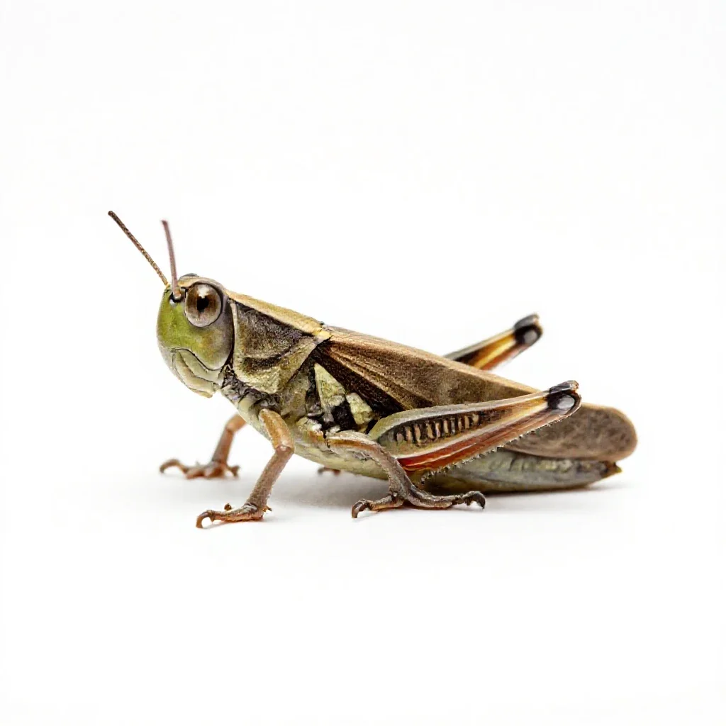 Grasshopper isolated on a white background