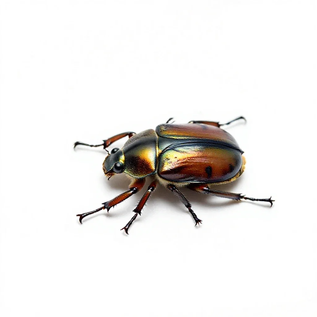 Jewel beetle isolated on a white background