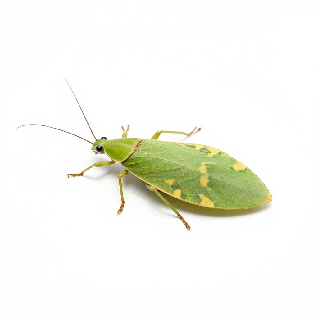 Leaf insect isolated on a white background