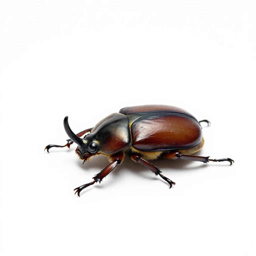 Rhinoceros beetle isolated on a white background