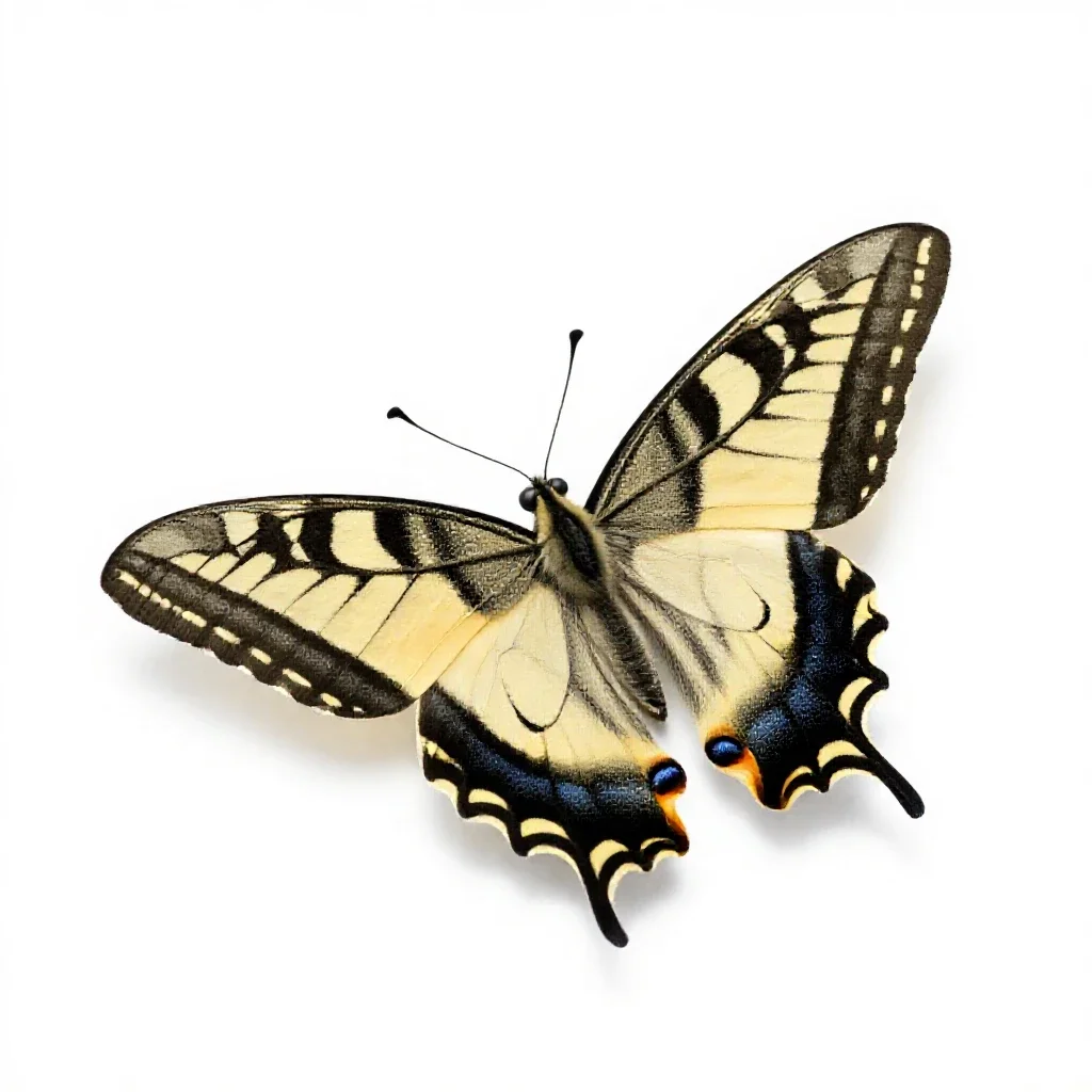 Swallowtail butterfly isolated on a white background