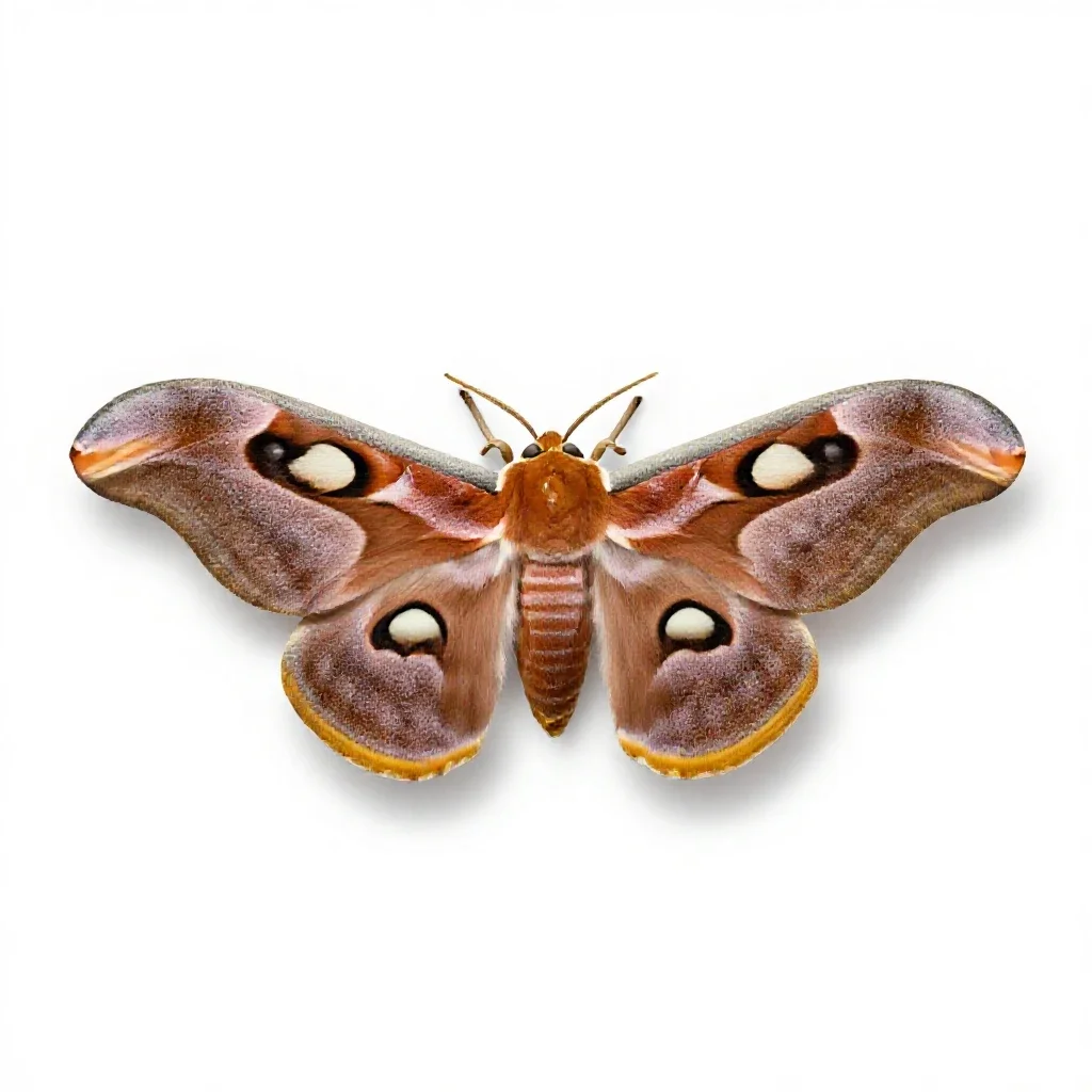 Atlas moth isolated on a white background