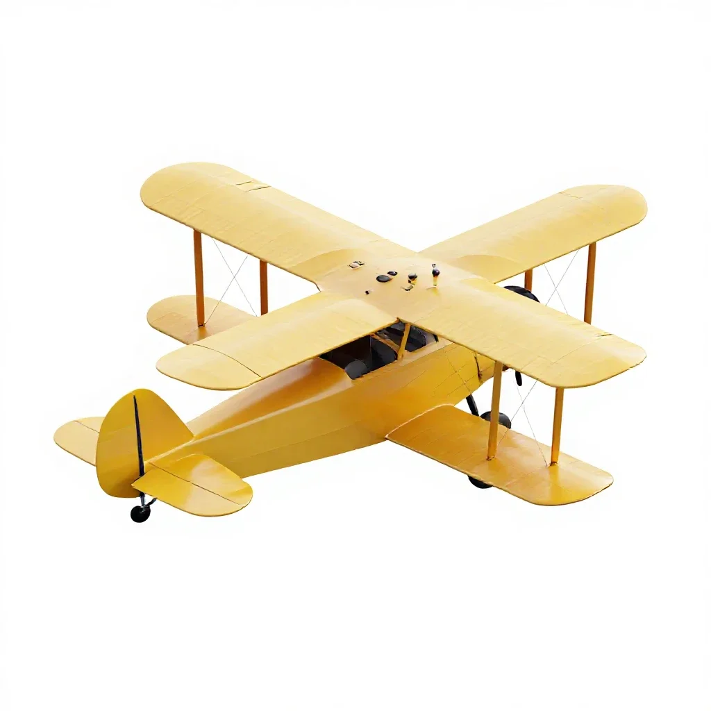 Biplane isolated on a white background