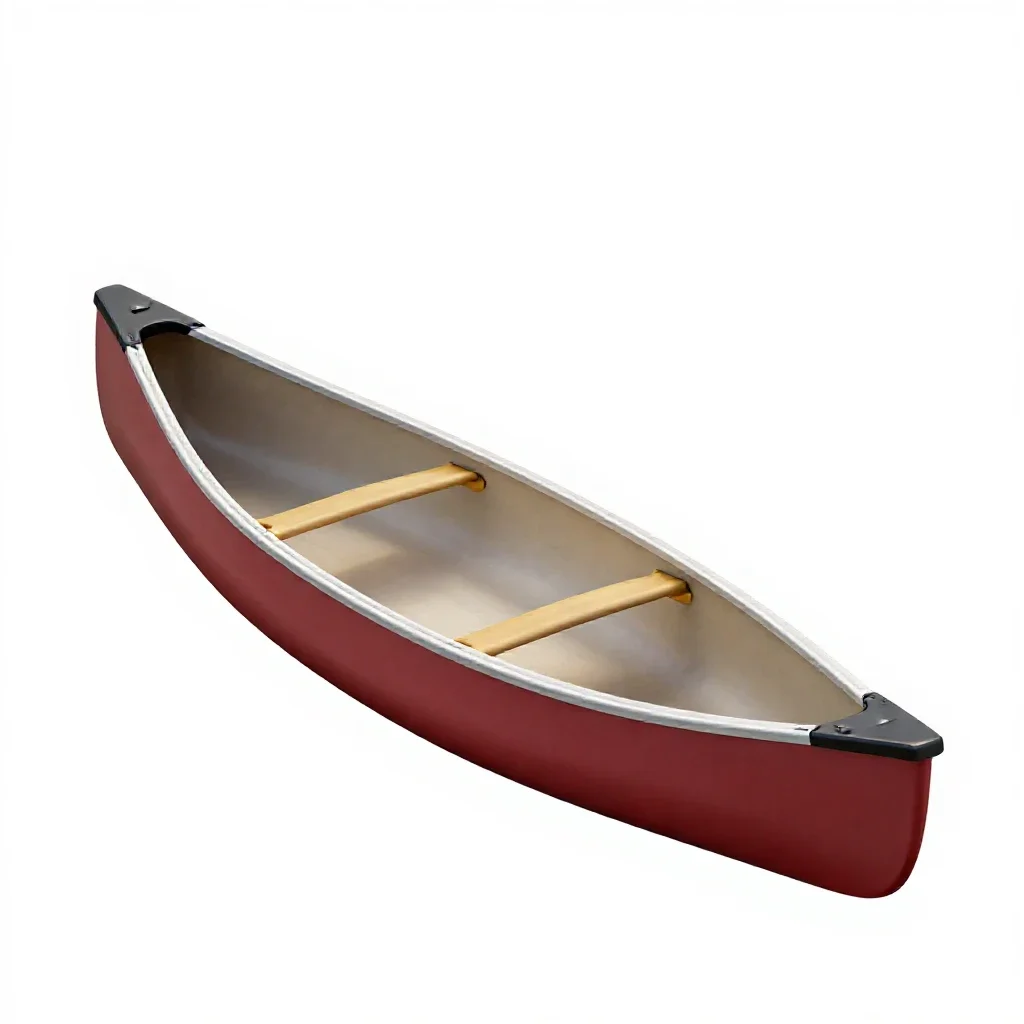 Canoe isolated on a white background