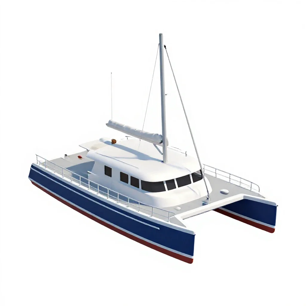 Catamaran isolated on a white background