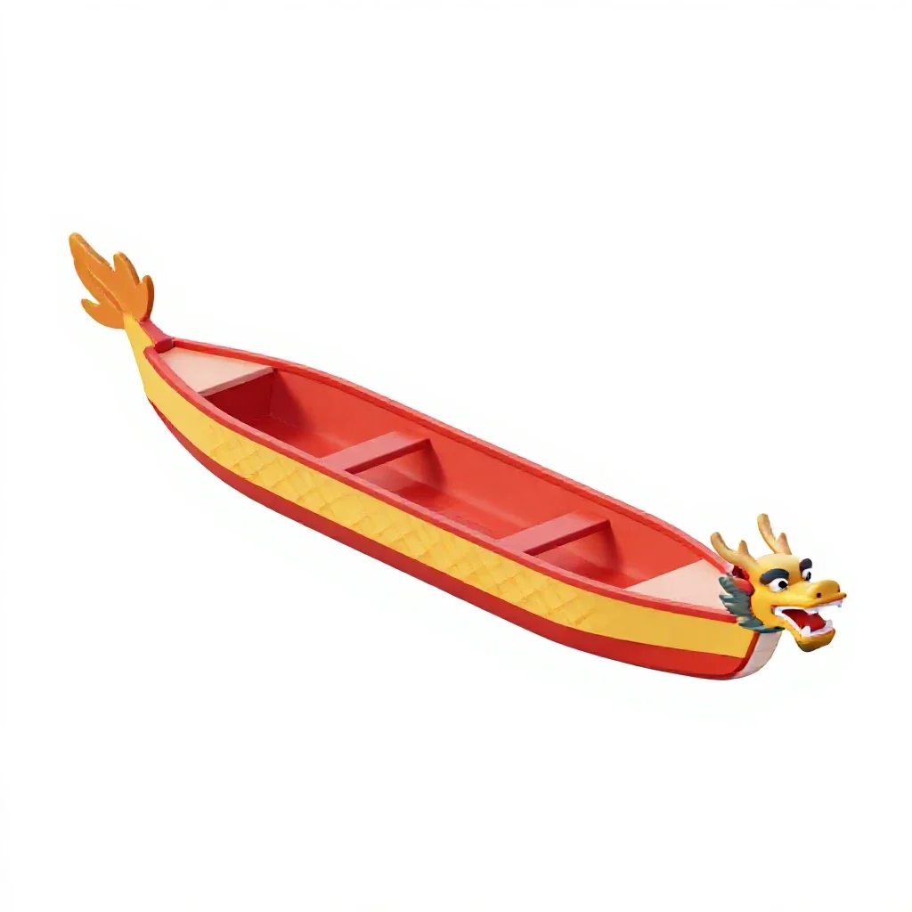 Dragon boat isolated on a white background