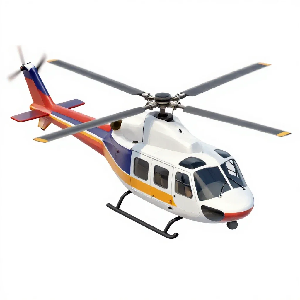 Helicopter isolated on a white background