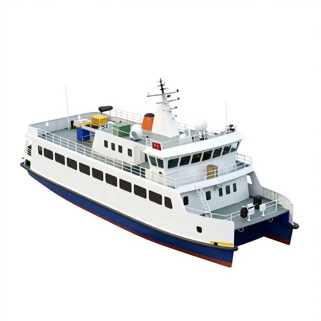 Hydrofoil ferry isolated on a white background