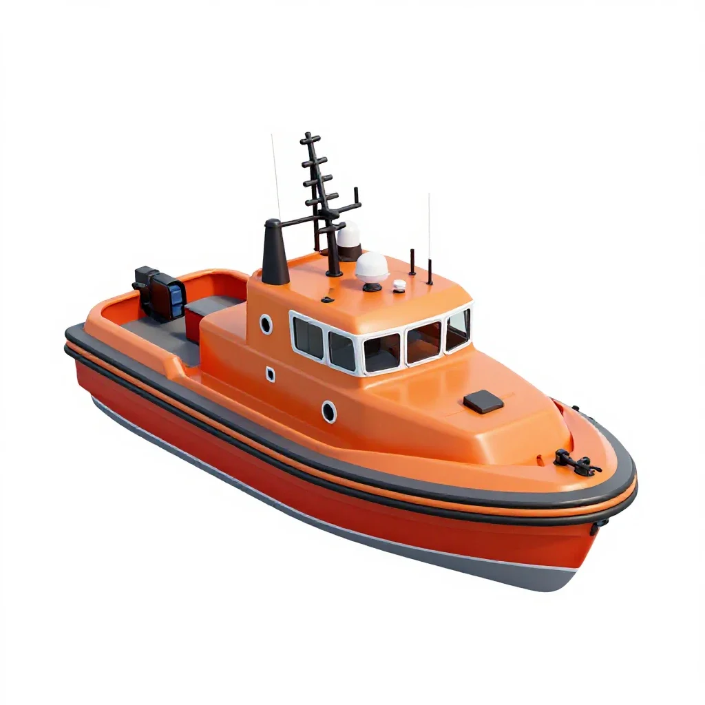 Rescue lifeboat isolated on a white background