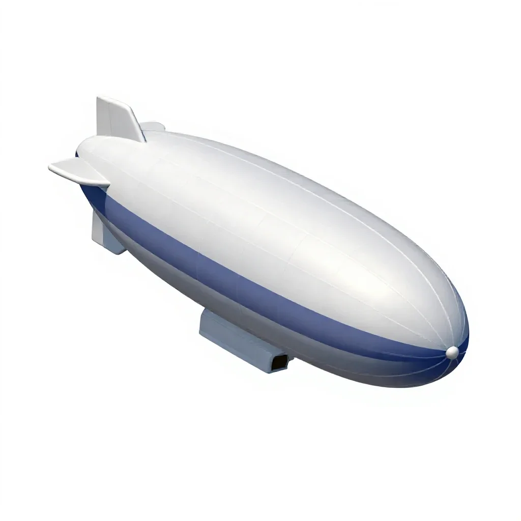 Airship isolated on a white background