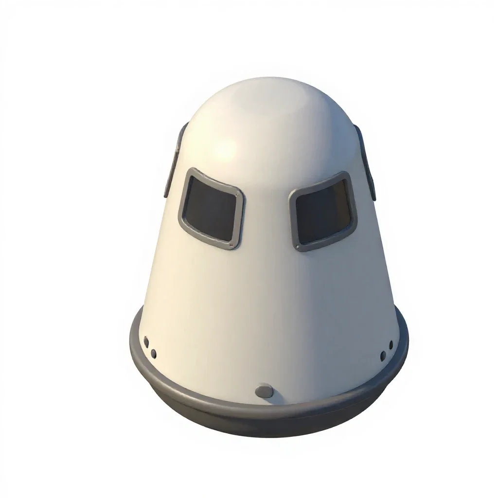 Orbital capsule isolated on a white background