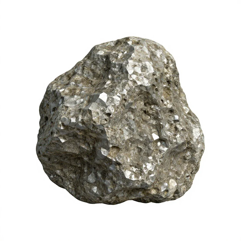 Chunk of raw malachite isolated on a white background