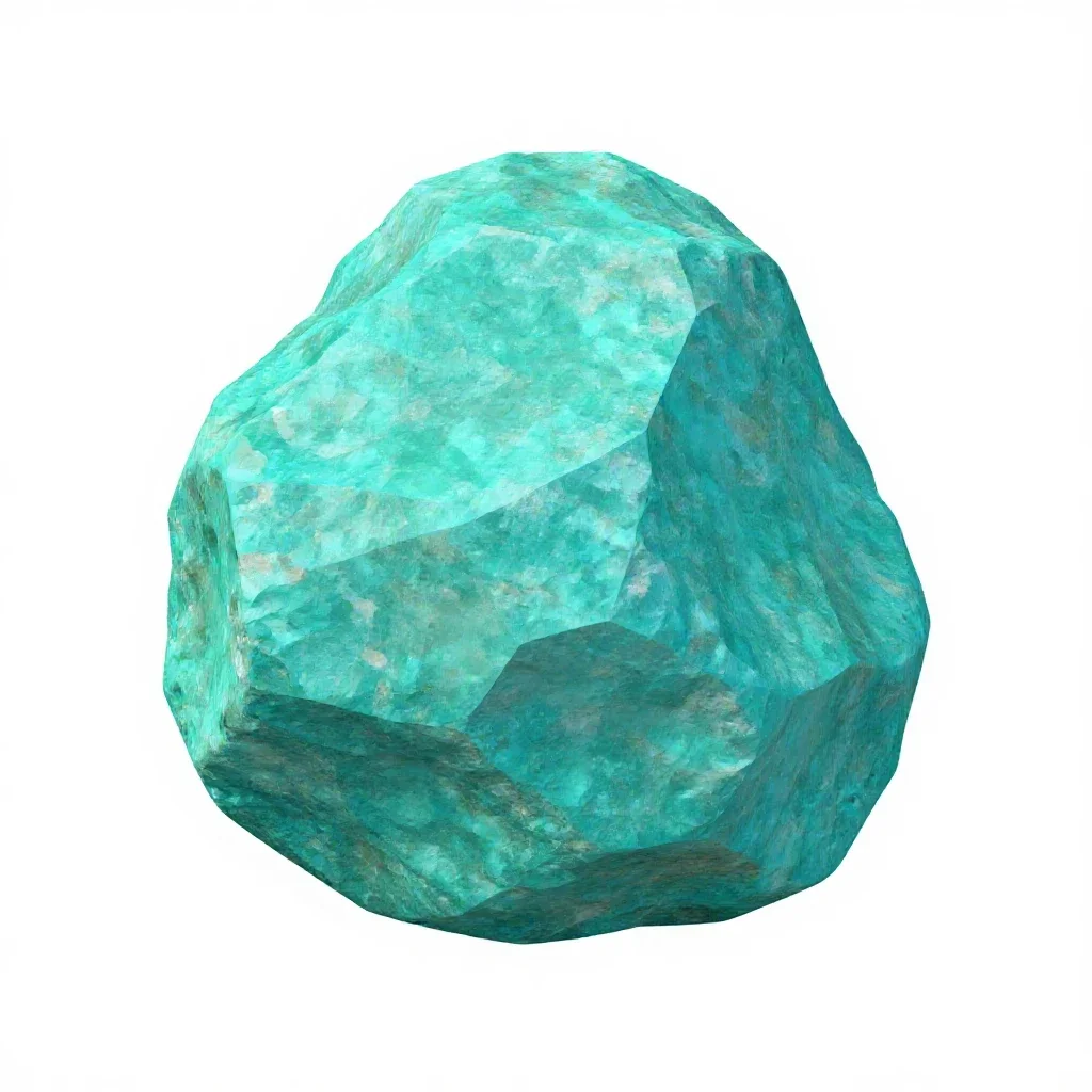 Chunk of turquoise isolated on a white background