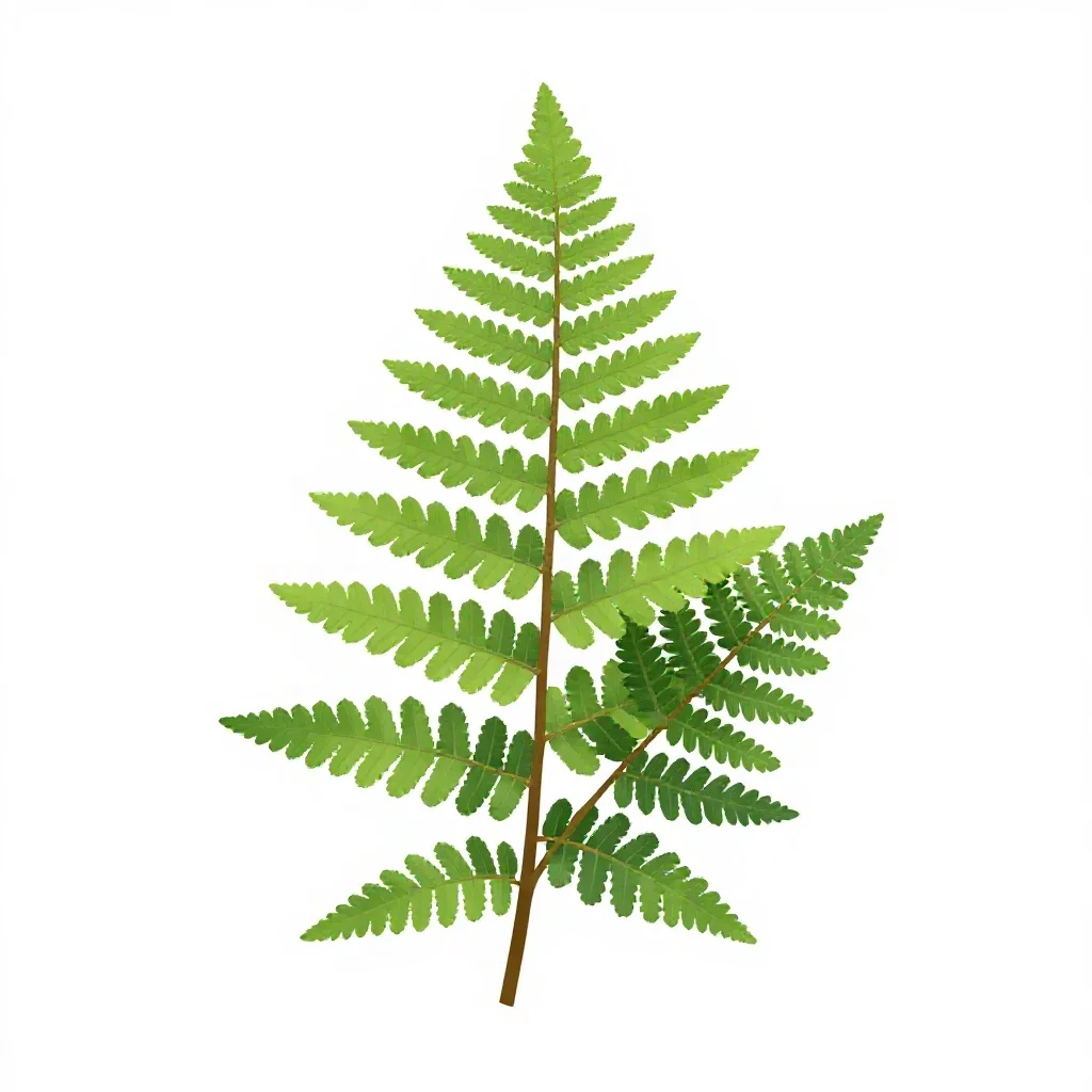 Fern fossil in shale isolated on a white background