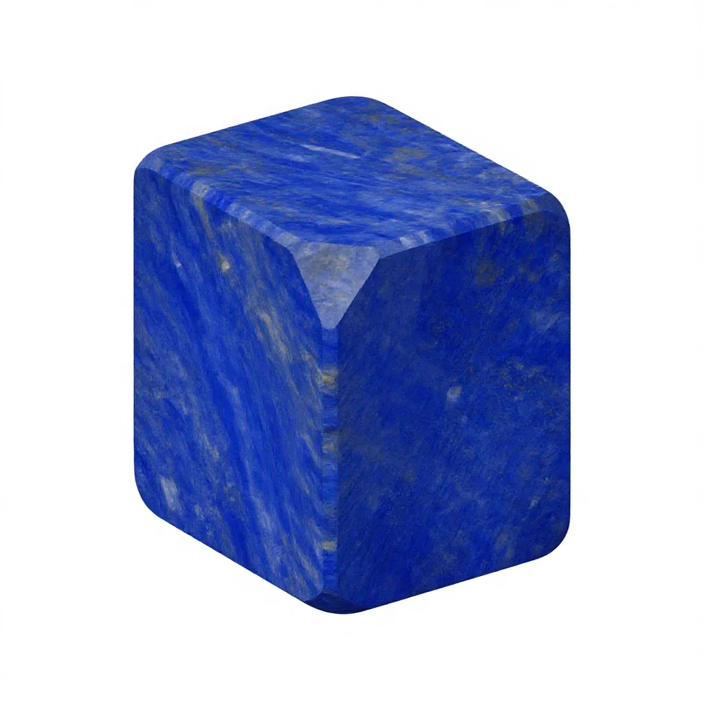 Lapis lazuli block isolated on a white background