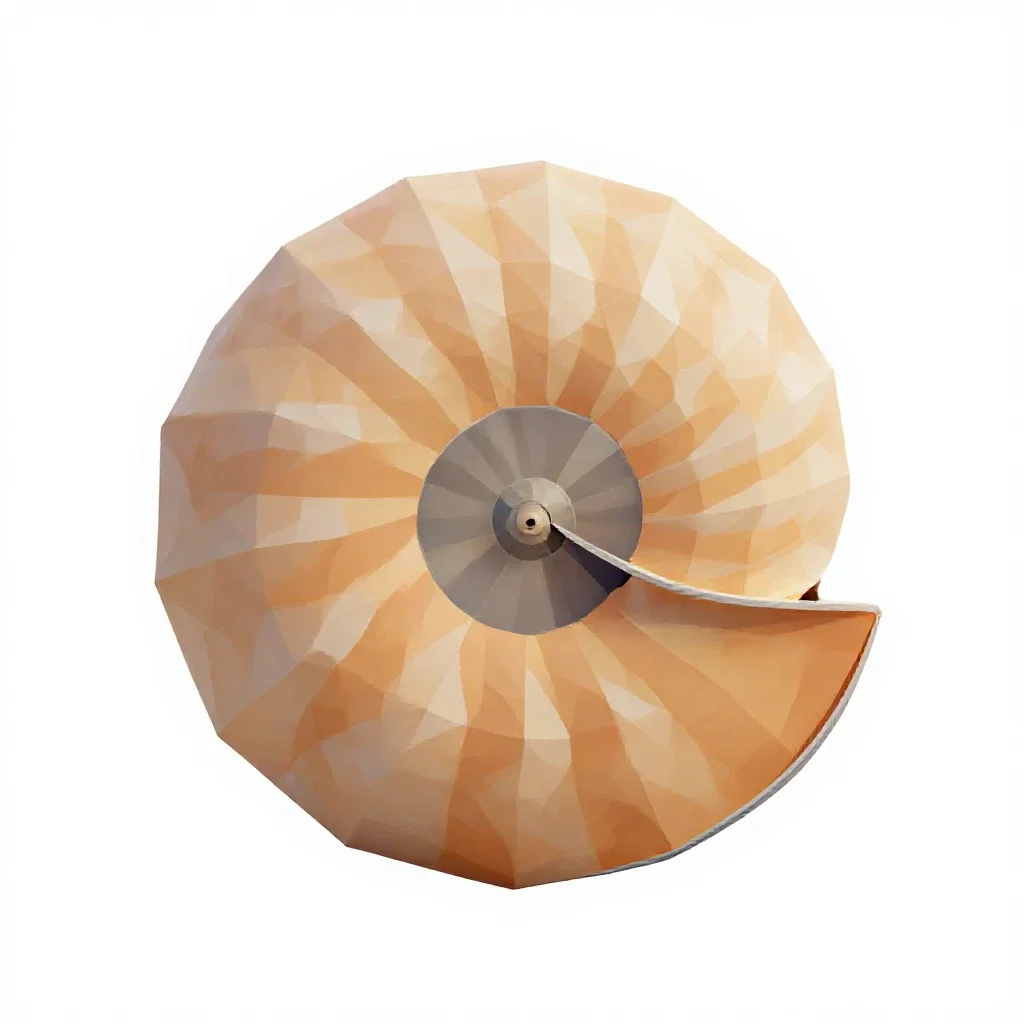 Nautilus shell isolated on a white background
