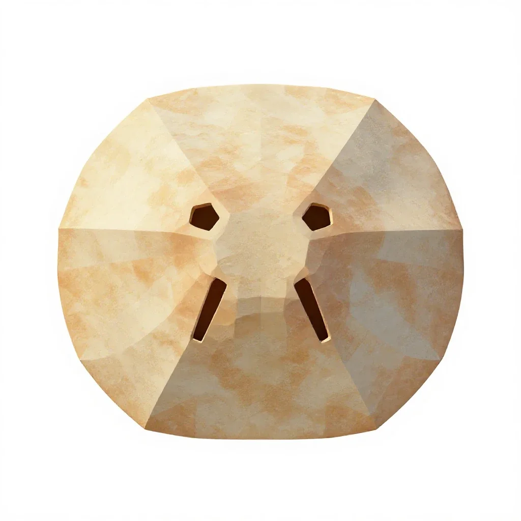 Sand dollar isolated on a white background