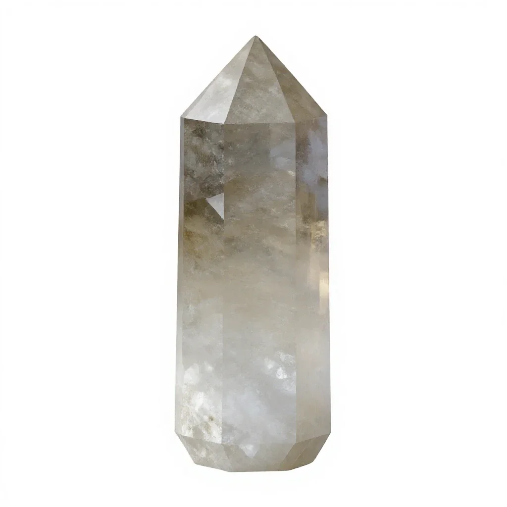 Selenite tower isolated on a white background