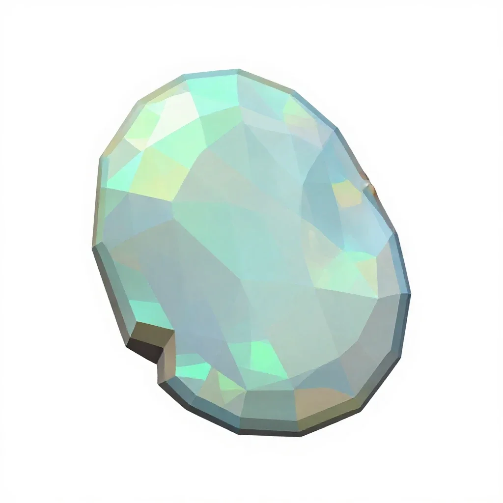 Opal specimen isolated on a white background