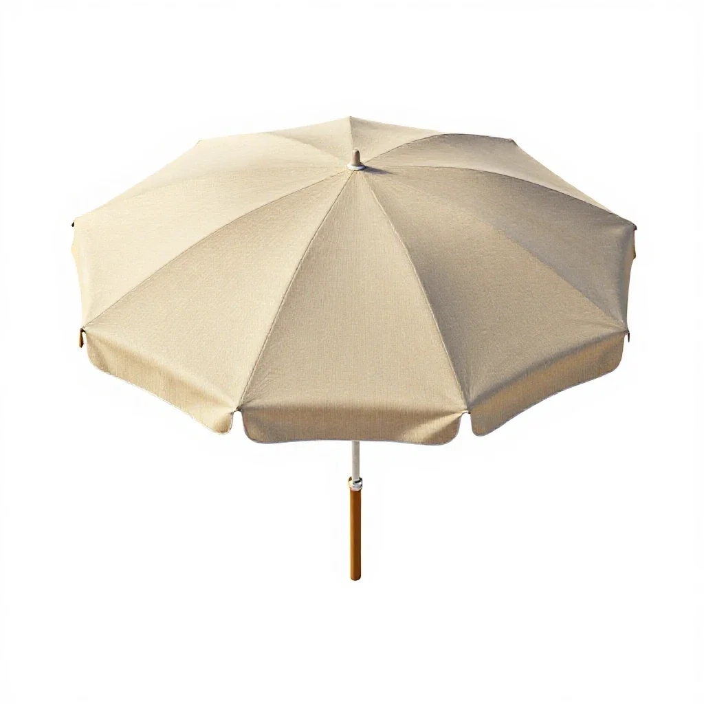 Beach umbrella isolated on a white background