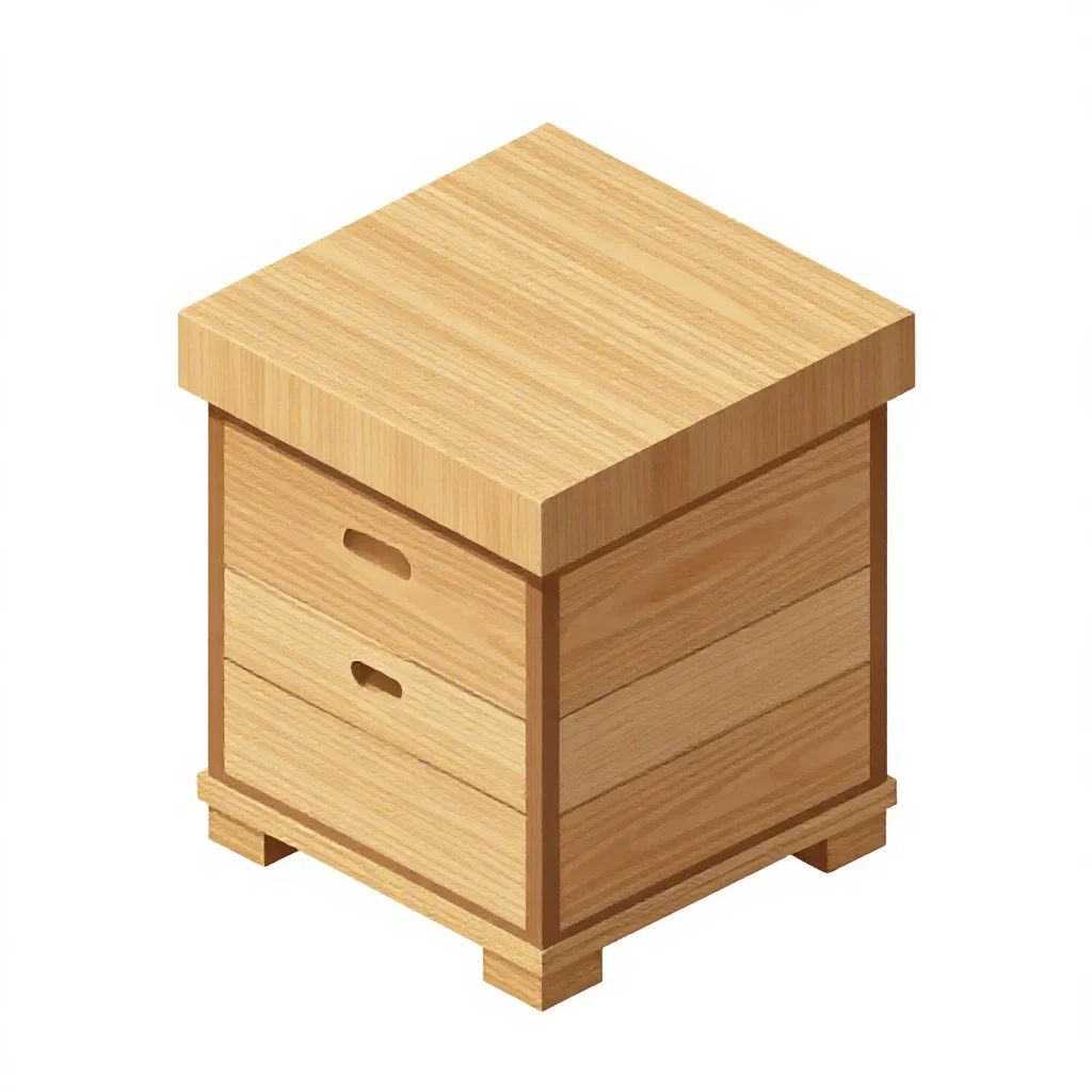 Beehive box isolated on a white background