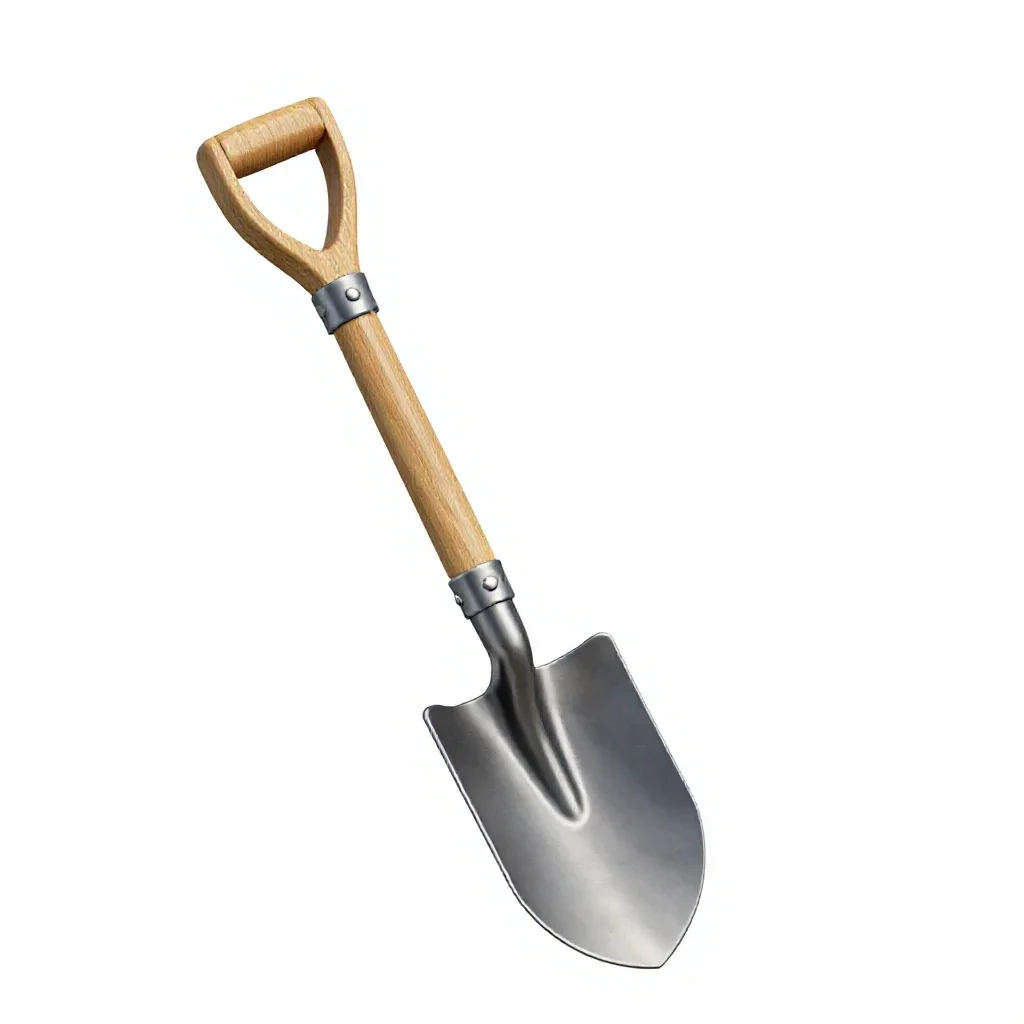 Folding shovel isolated on a white background