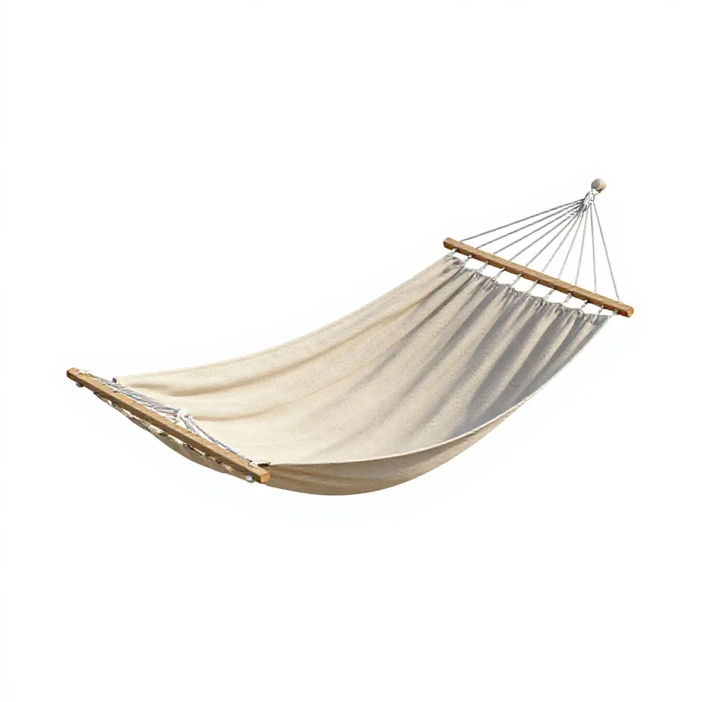 Hammock with straps isolated on a white background