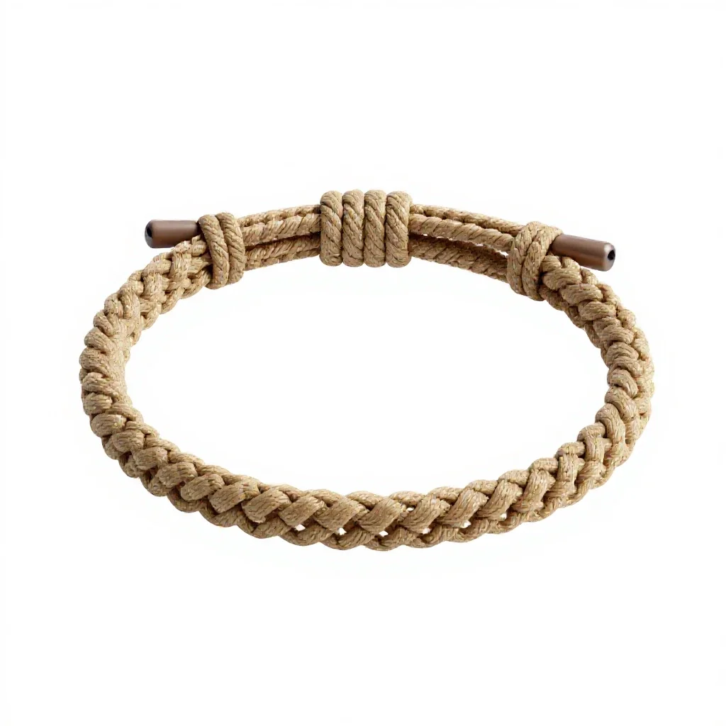 Paracord bracelet isolated on a white background