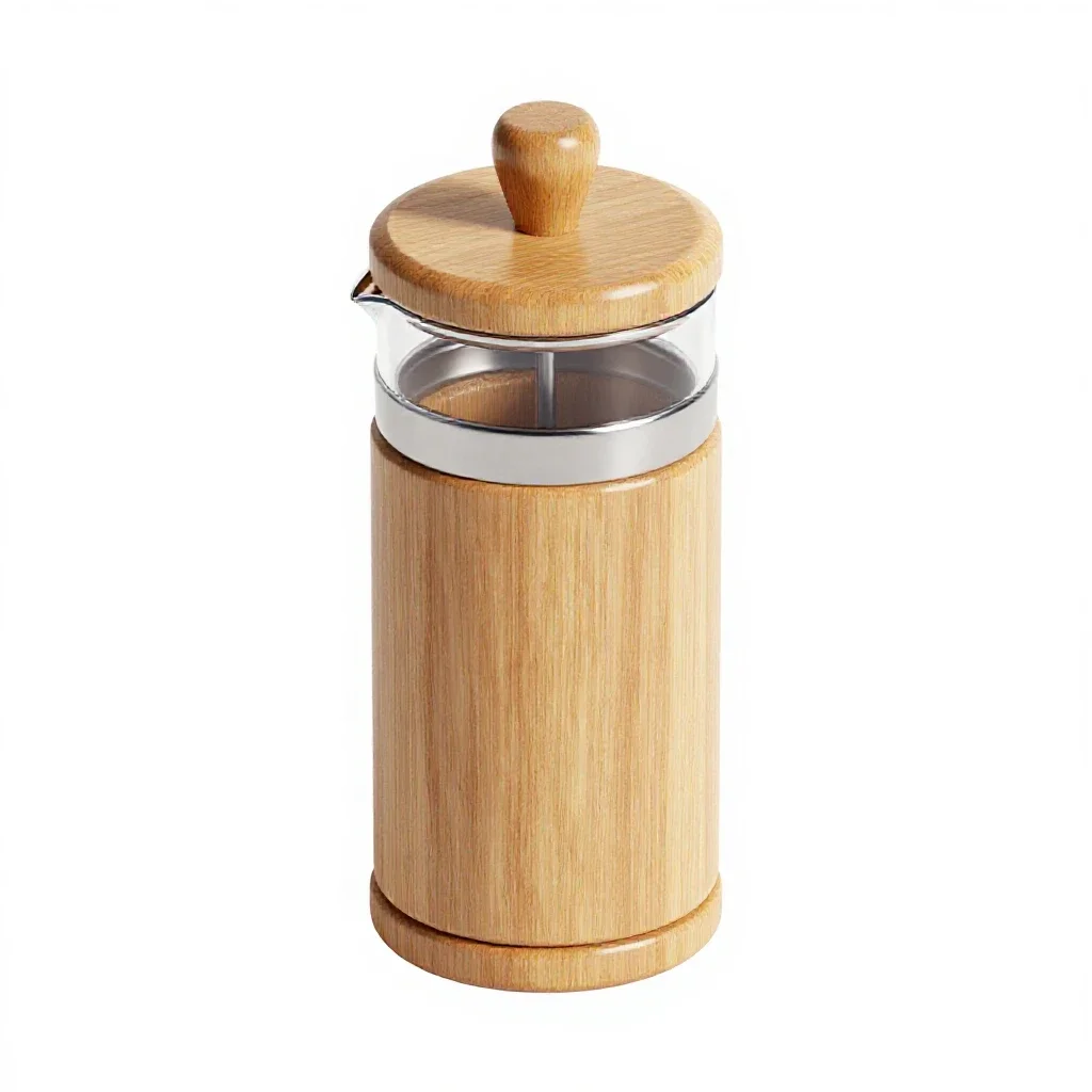 Portable espresso press isolated on a white background