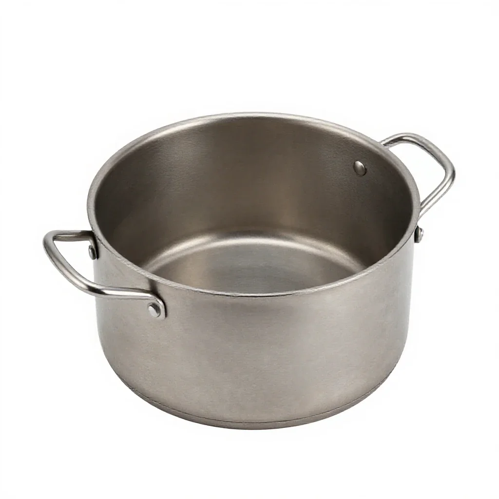 Titanium cook pot isolated on a white background