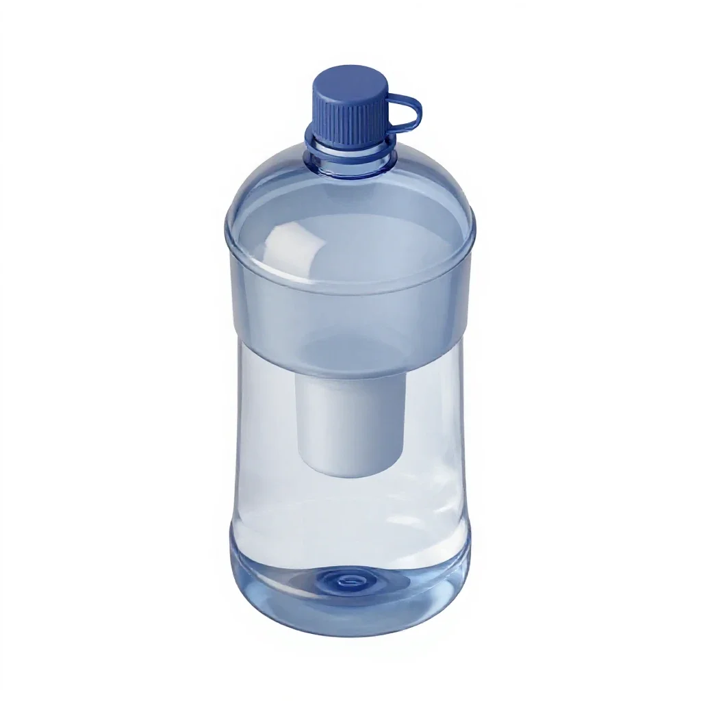 Water filter bottle isolated on a white background