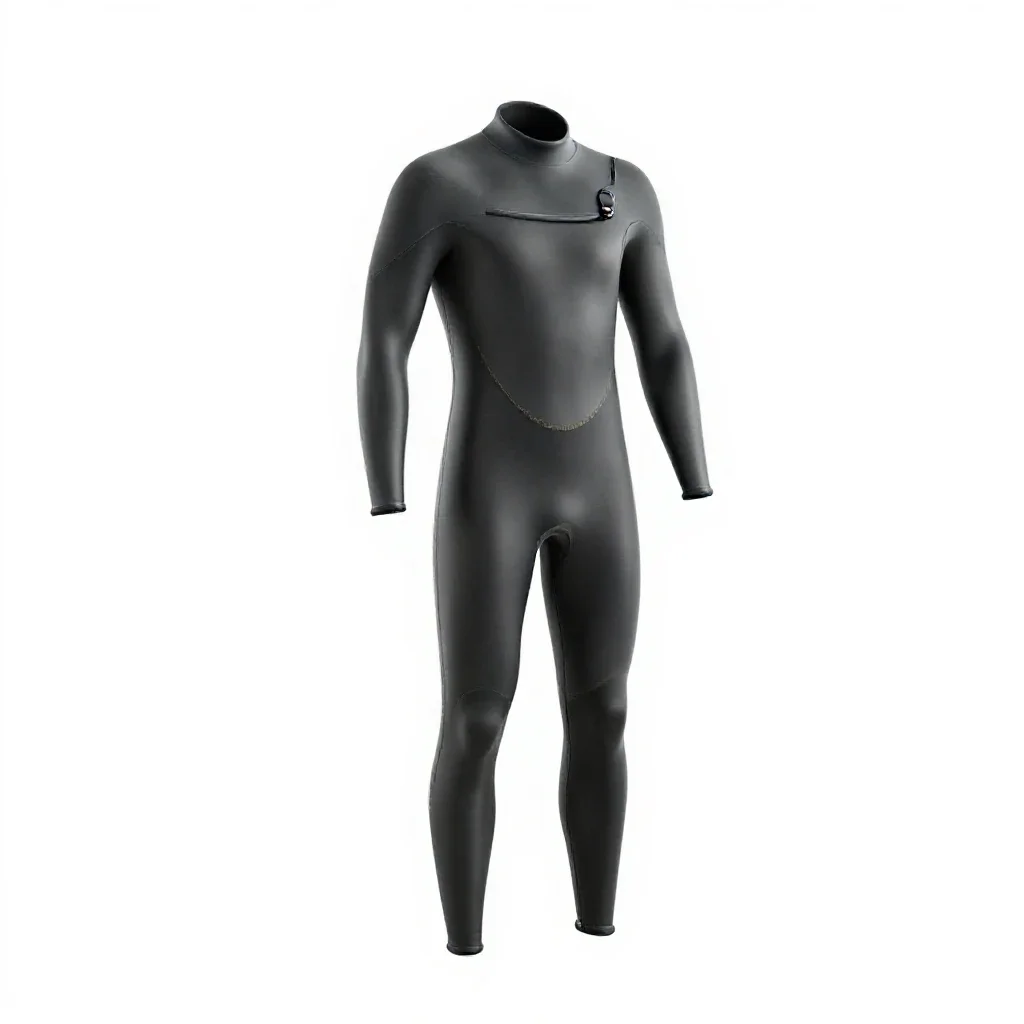 Wetsuit hanging isolated on a white background