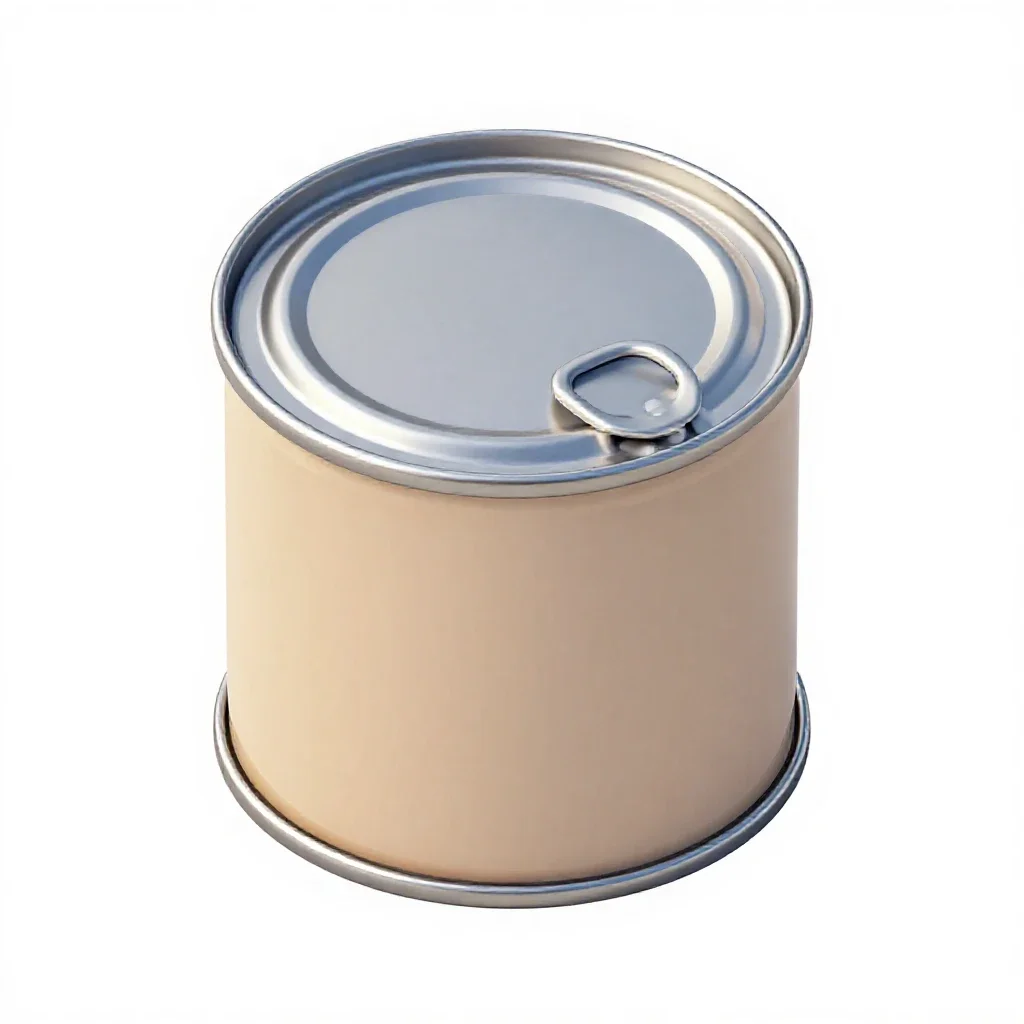 Paint tin with a lever lid isolated on a white background