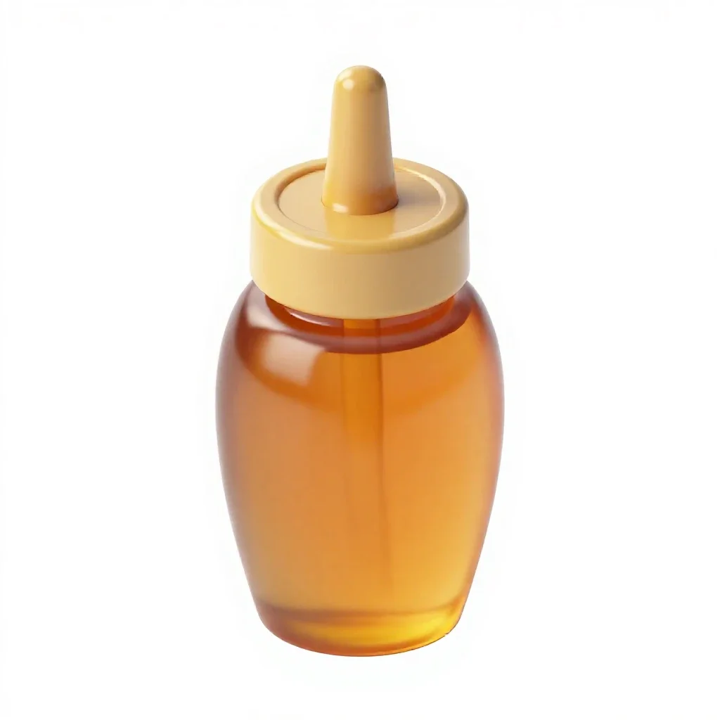 Squeeze honey bottle isolated on a white background