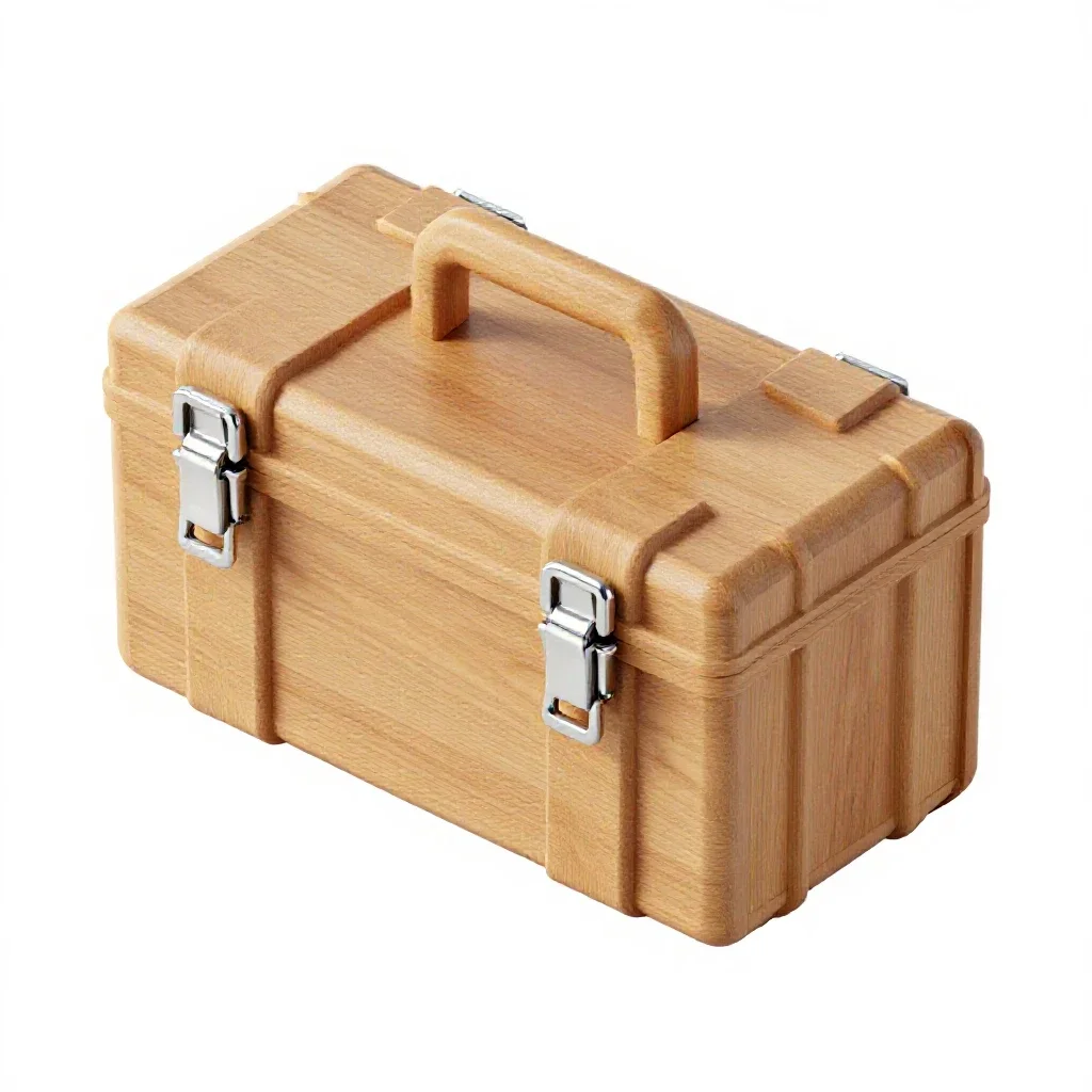 Tool case with latches isolated on a white background