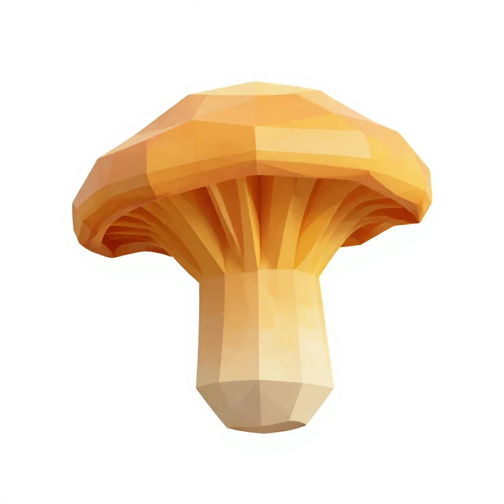 Chanterelle mushroom isolated on a white background