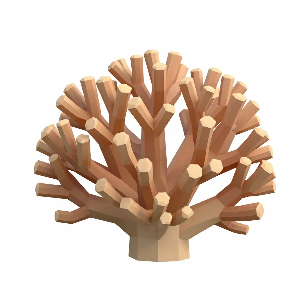 Coral fungus isolated on a white background
