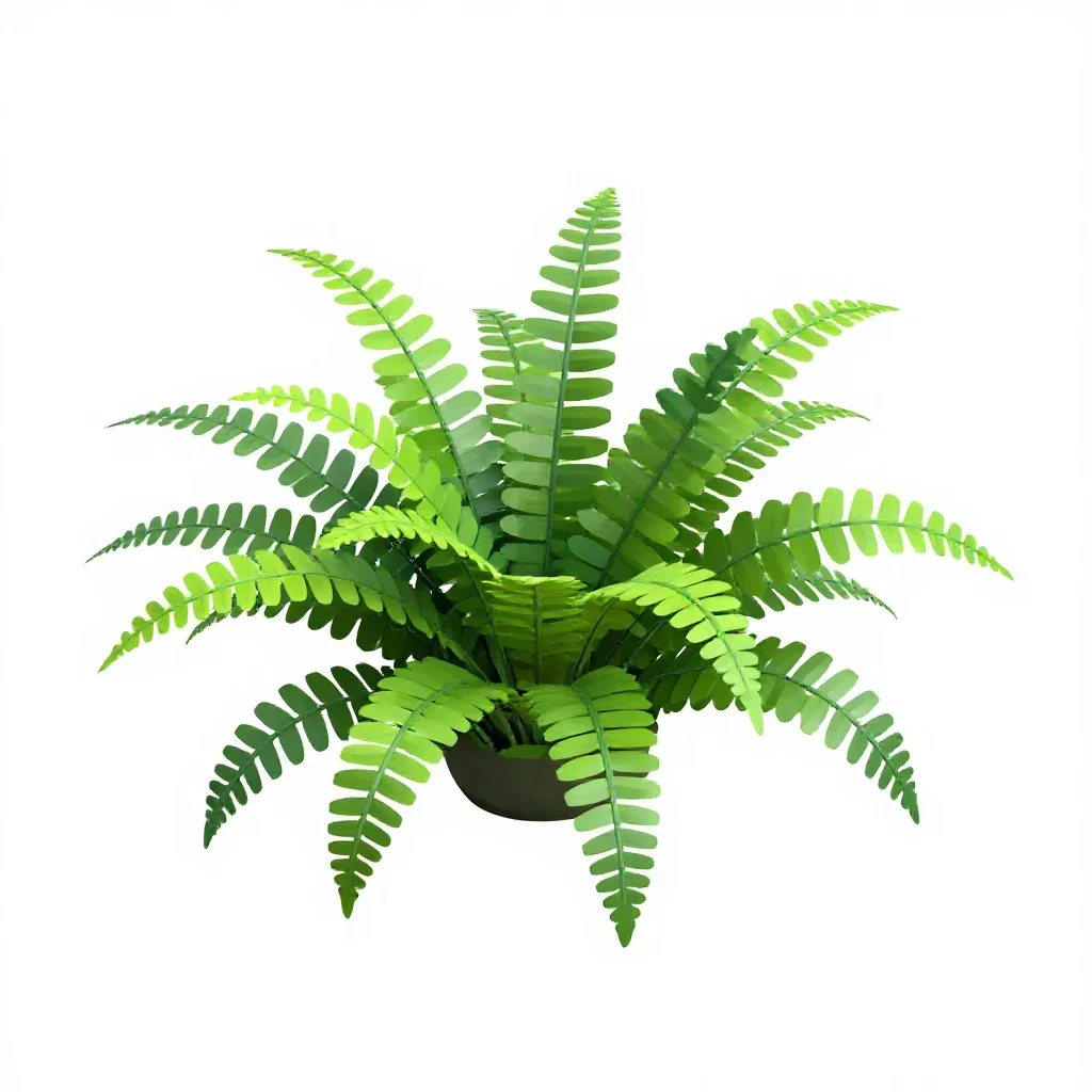 Maidenhair fern isolated on a white background