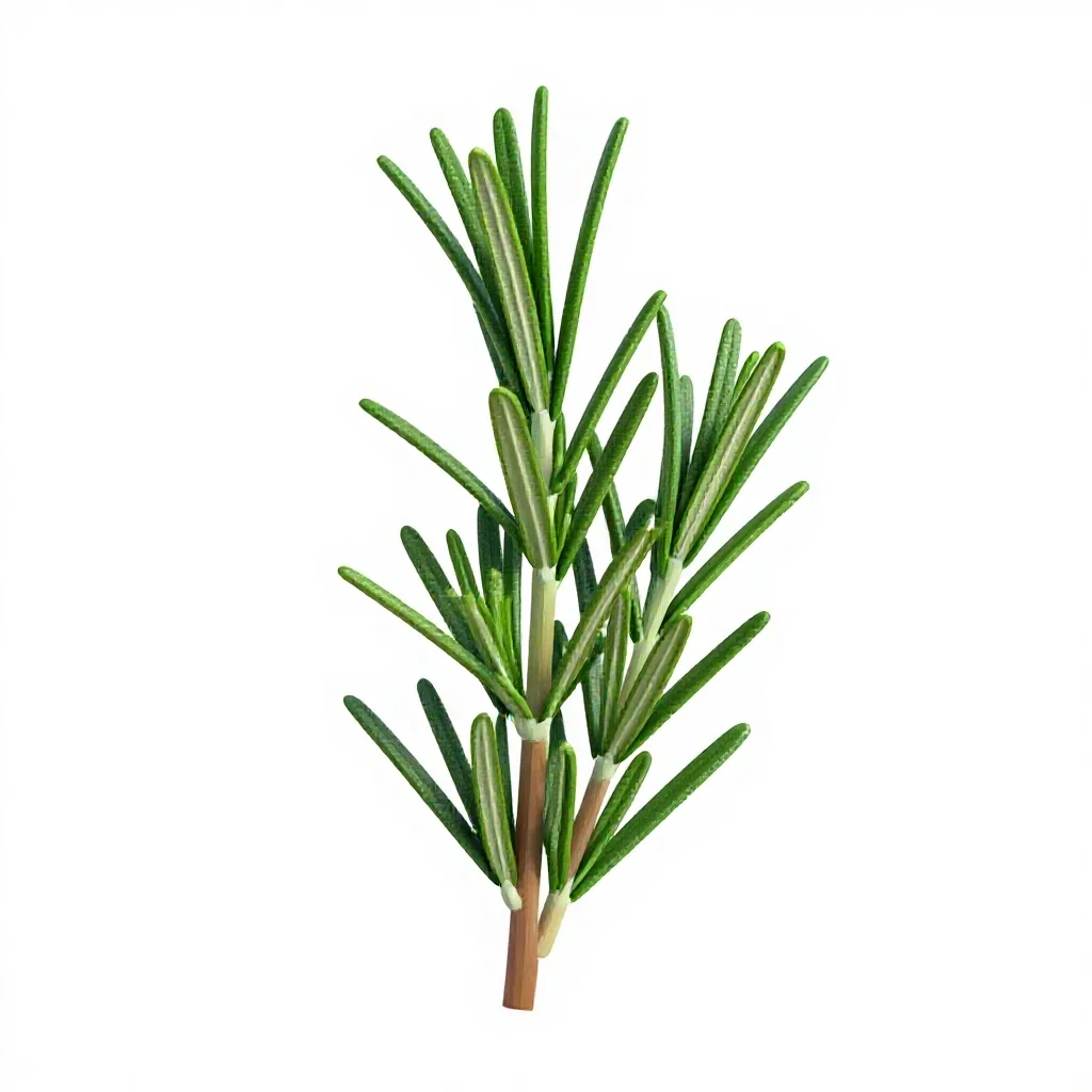 Rosemary sprig isolated on a white background