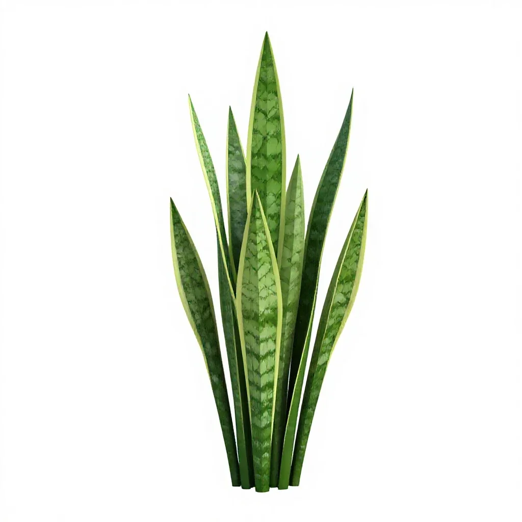 Snake plant isolated on a white background