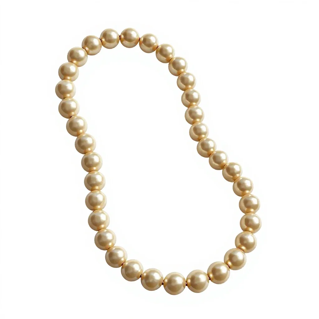 String of pearls trailing isolated on a white background