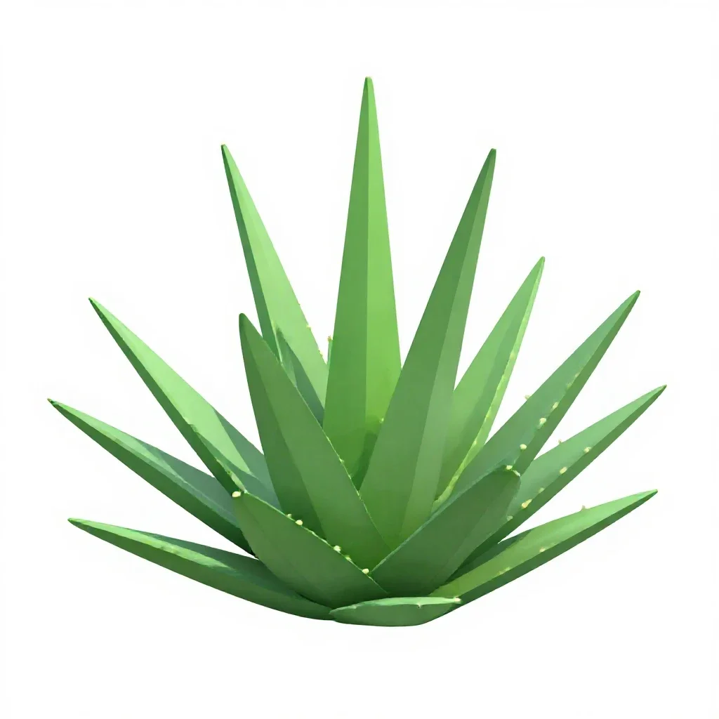 Aloe vera rosette isolated on a white background