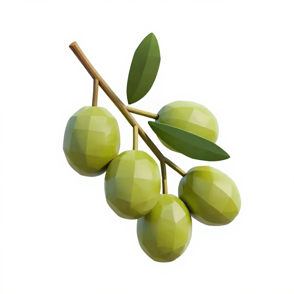 Olive branch isolated on a white background