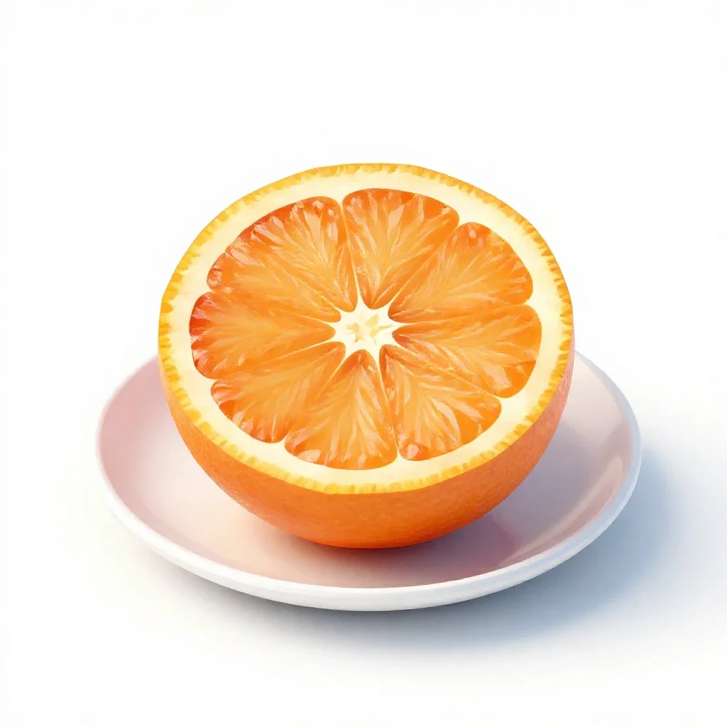 Blood orange halved isolated on a white background