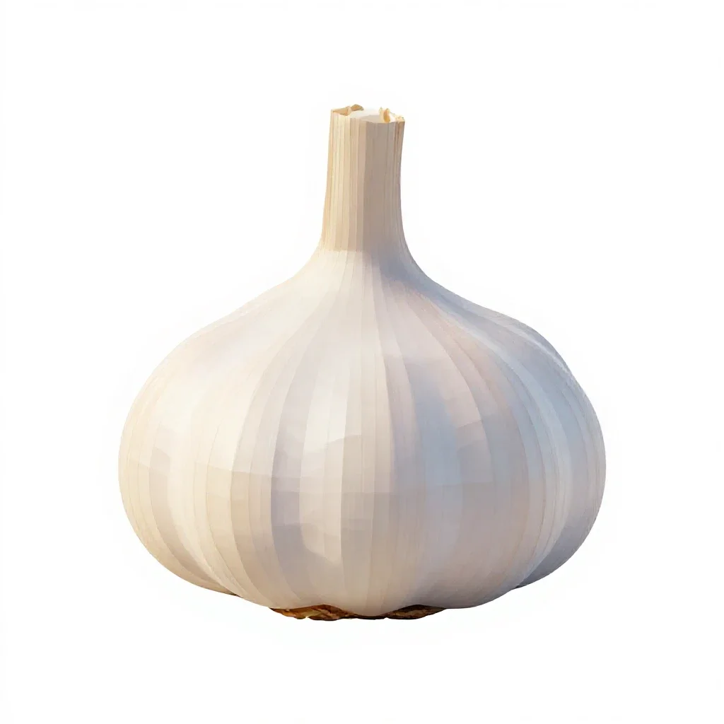Bulb of garlic isolated on a white background
