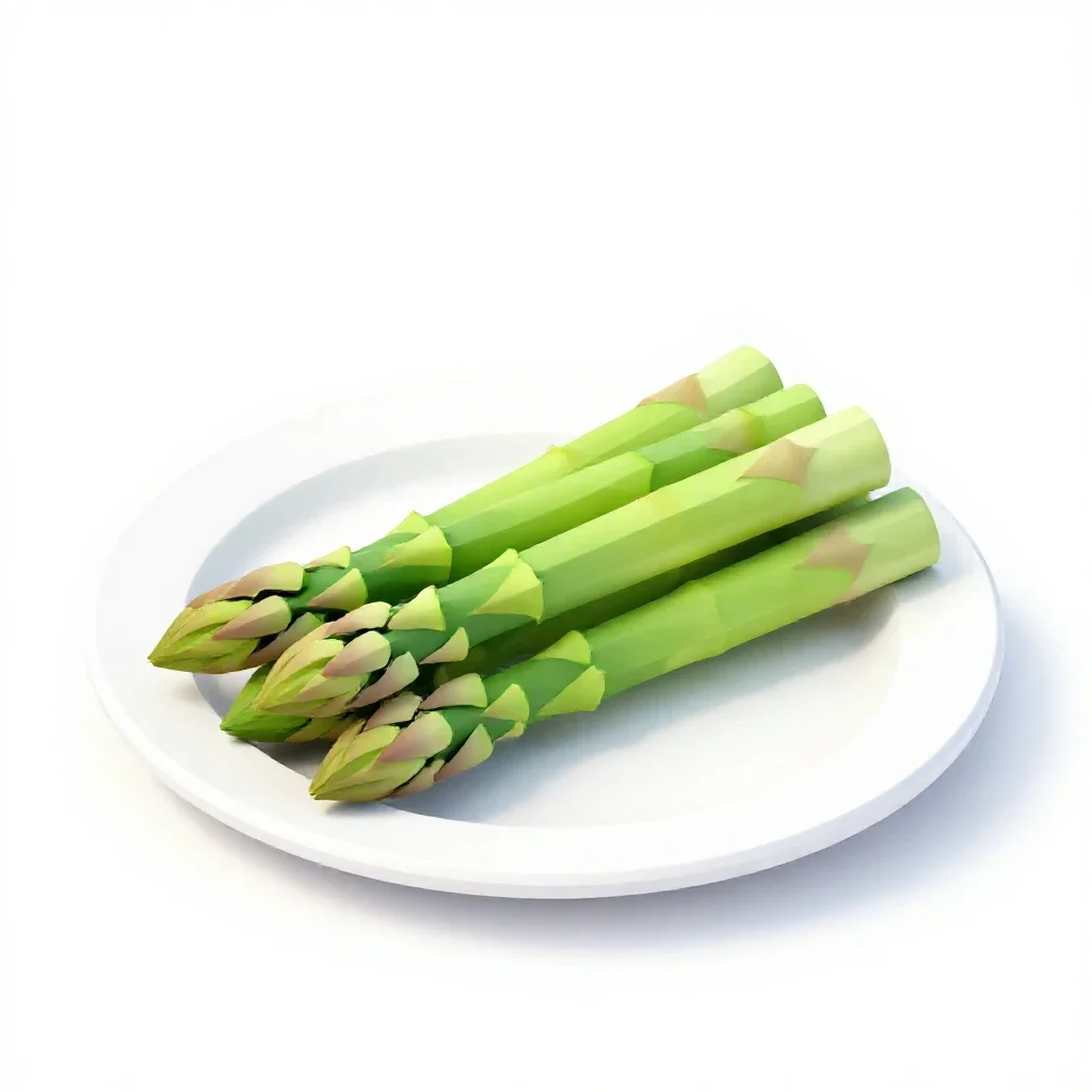 Bunch of asparagus isolated on a white background