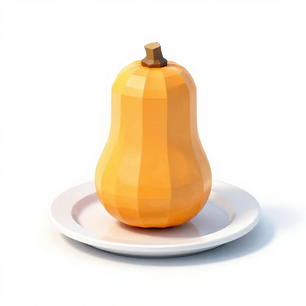 Butternut squash isolated on a white background
