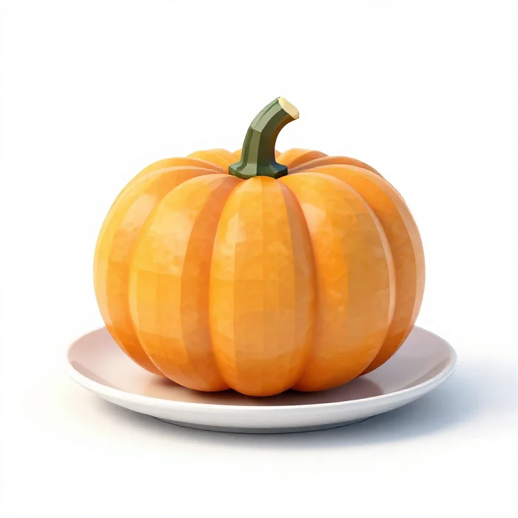 Crown pumpkin cut open isolated on a white background